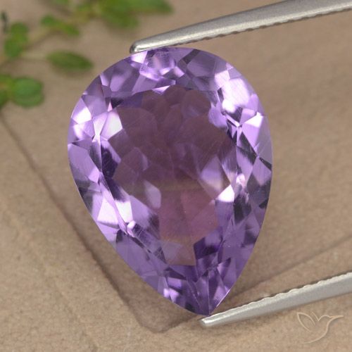 6.75ct Naturale Viola scuro Ametista, Forma a pera, VVS-VS