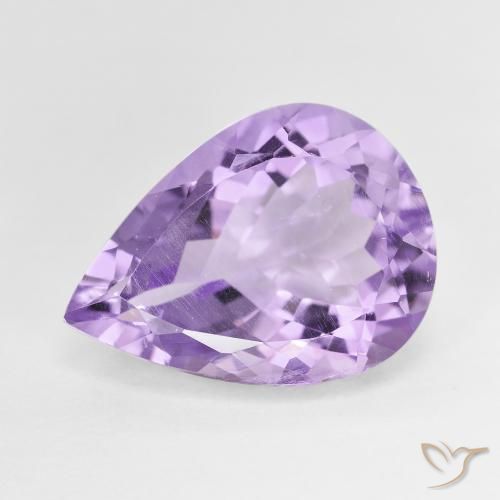7.28ct Naturale Viola medio Ametista, Forma a pera, VS