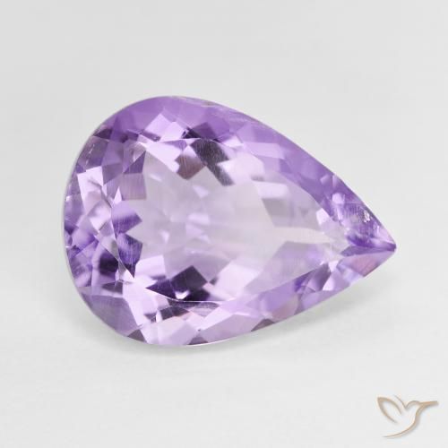 Ametista Viola medio naturale da 7.28 ct, Forma a pera, VS