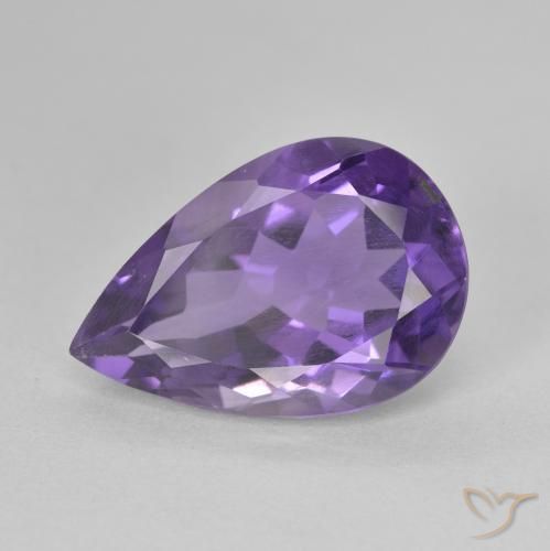5.03ct Naturale Viola scuro Ametista, Forma a pera, VS