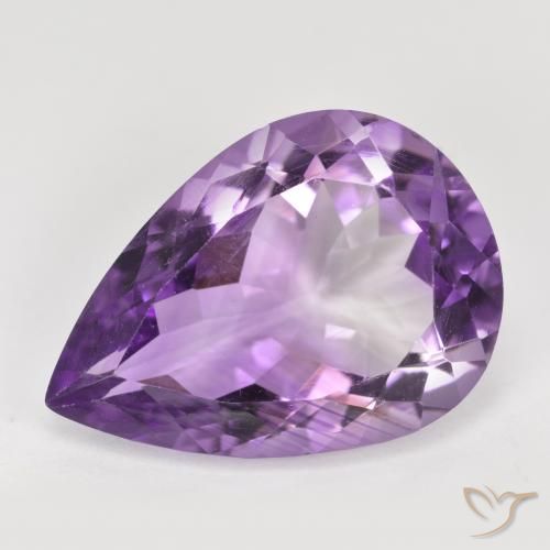 8.04ct Naturale violaceo Ametista, Forma a pera, VVS-VS