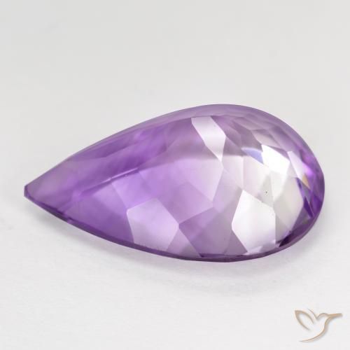 Ametista violaceo naturale da 8.04 ct, Forma a pera, VVS-VS