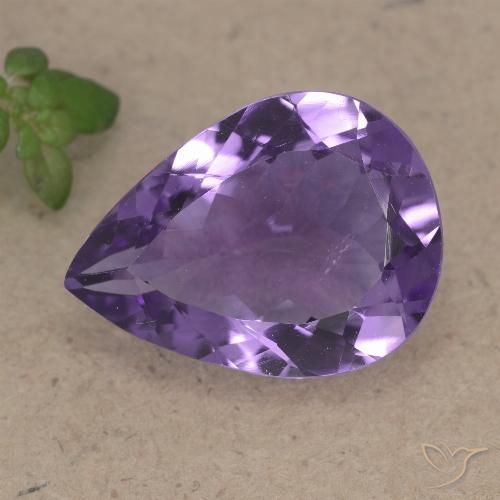 5.94ct Naturale Viola medio Ametista, Forma a pera, VS