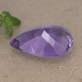 Ametista Viola medio naturale da 5.94 ct, Forma a pera, VS