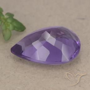 Ametista violaceo naturale da 6.77 ct, Forma a pera, VS