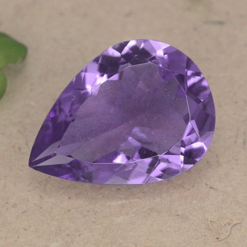 6.08ct Naturale Viola medio Ametista, Forma a pera, VS