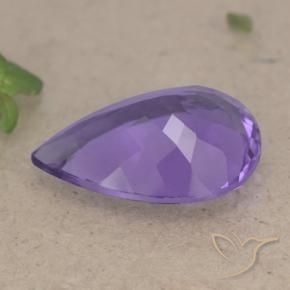 Ametista Viola medio naturale da 6.08 ct, Forma a pera, VS