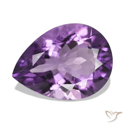 7.07ct Viola medio Ametista, Forma a pera, VS