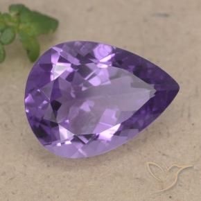Ametista Viola scuro naturale da 6.17 ct, Forma a pera, VS