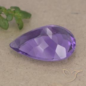 Ametista Viola scuro naturale da 6.17 ct, Forma a pera, VS