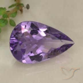 Ametista Viola medio naturale da 4.03 ct, Forma a pera, VS