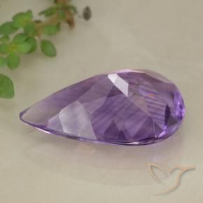 Ametista Viola medio naturale da 4.03 ct, Forma a pera, VS