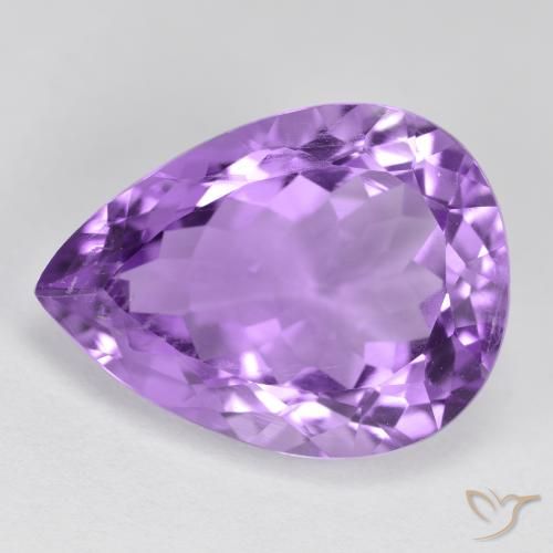 Ametista viola scuro naturale da 5,96 ct, taglio a pera, VVS-VS