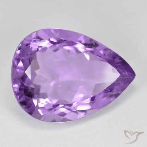 Ametista viola scuro naturale da 5,96 ct, taglio a pera, VVS-VS
