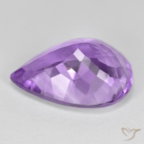 Ametista viola scuro naturale da 5,96 ct, taglio a pera, VVS-VS