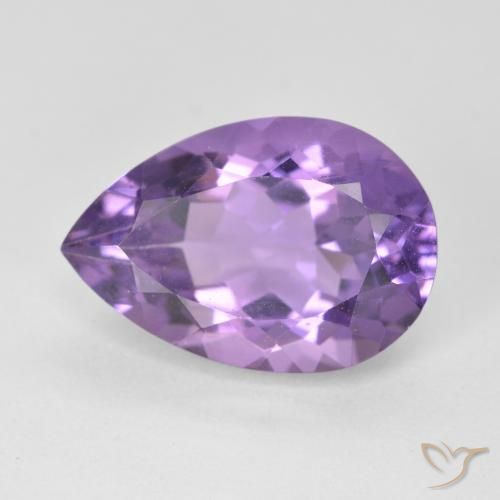 5.41ct Naturale Viola medio Ametista, Forma a pera, VVS-VS