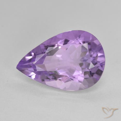 4.81ct Naturale Viola medio Ametista, Forma a pera, VVS-VS