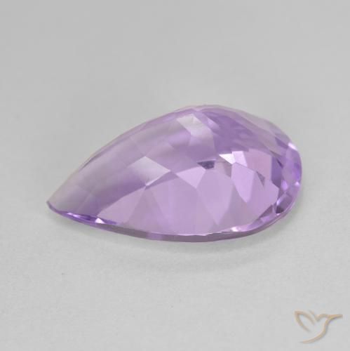 Ametista Viola medio naturale da 4.81 ct, Forma a pera, VVS-VS