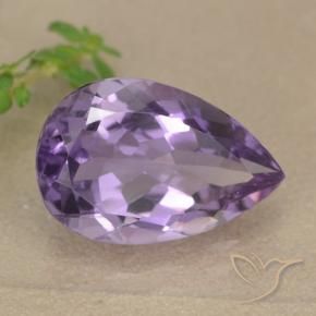 Ametista Viola medio naturale da 5.22 ct, Forma a pera, VVS-VS