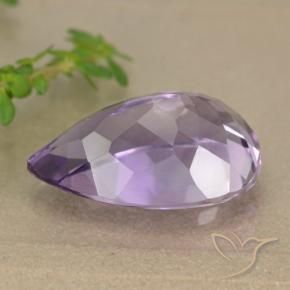 Ametista Viola medio naturale da 5.22 ct, Forma a pera, VVS-VS