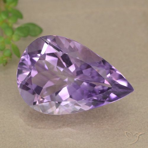 4.90ct Naturale Viola medio Ametista, Forma a pera, VVS-VS