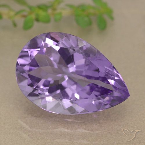 5.10ct Naturale Viola medio Ametista, Forma a pera, VVS-VS