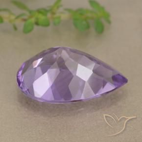 Ametista Viola medio naturale da 5.10 ct, Forma a pera, VVS-VS