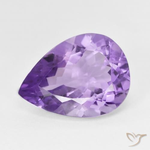 7.28ct Naturale Colore viola intenso Ametista, Forma a pera, VS