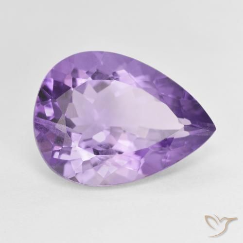 Ametista Colore viola intenso naturale da 7.28 ct, Forma a pera, VS