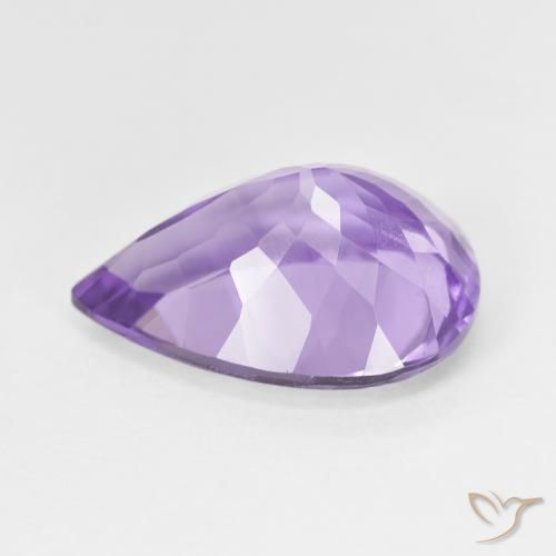 Ametista Colore viola intenso naturale da 7.28 ct, Forma a pera, VS