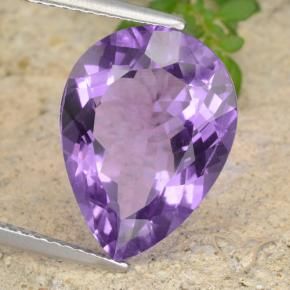 Ametista Viola scuro naturale da 6.86 ct, Forma a pera, VVS-VS