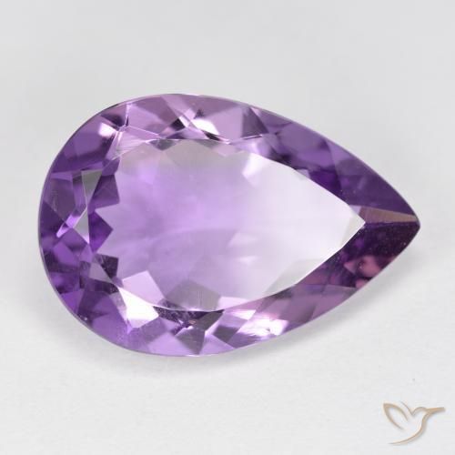 Ametista Viola scuro naturale da 8.35 ct, Forma a pera, VVS-VS