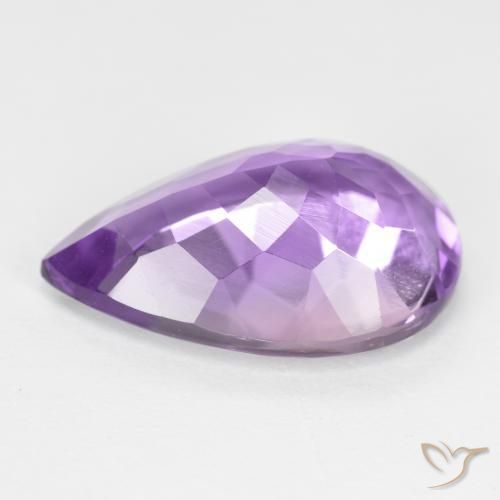 Ametista Viola scuro naturale da 8.35 ct, Forma a pera, VVS-VS