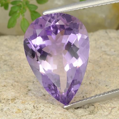 9.43ct Naturale Viola scuro Ametista, Forma a pera, VVS-VS