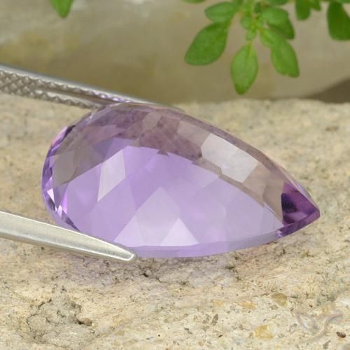 Ametista Viola scuro naturale da 9.43 ct, Forma a pera, VVS-VS