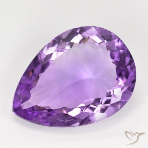 9.17ct Naturale violaceo Ametista, Forma a pera, VVS-VS