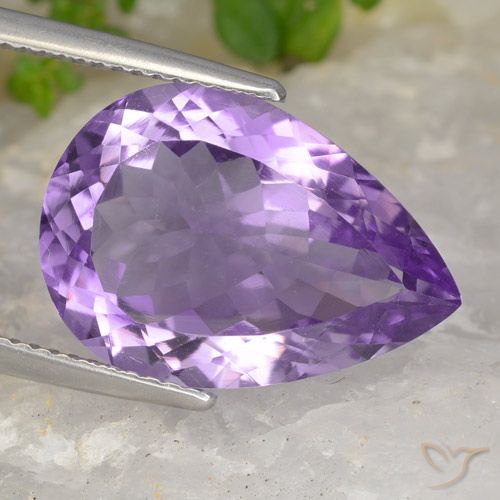 8.47ct Naturale violaceo Ametista, Forma a pera, VVS-VS