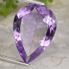 Ametista violaceo naturale da 8.47 ct, Forma a pera, VVS-VS