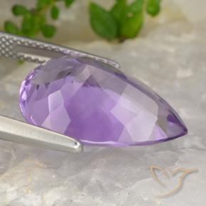 Ametista violaceo naturale da 8.47 ct, Forma a pera, VVS-VS