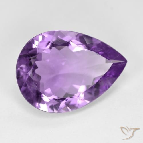 Ametista Viola tendente al rosa naturale da 8.34 ct, Forma a pera, VS