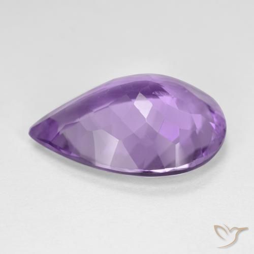Ametista Viola tendente al rosa naturale da 8.34 ct, Forma a pera, VS