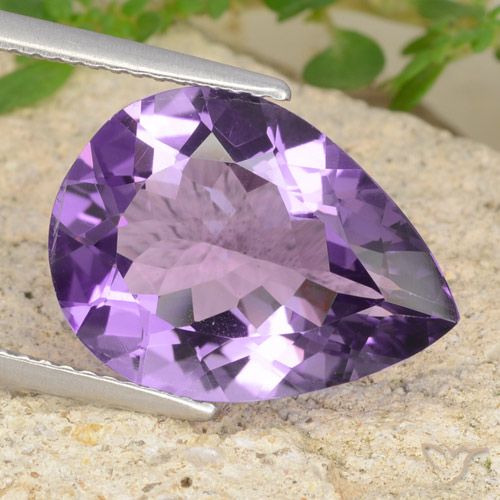 6.33ct Naturale Viola medio Ametista, Forma a pera, VVS-VS
