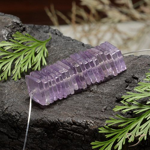 15.55ctw Naturale Viola rosato chiaro Ametista, Quadrato, Trasparente