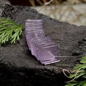 Gemme di Ametista Viola rosato chiaro naturale da 15.55 ct, Quadrato, Trasparente