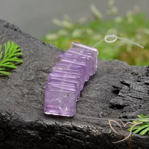 Gemme di Ametista Viola medio naturale da 15.13 ct, Quadrato, Trasparente