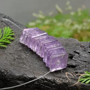 Gemme di Ametista Viola medio naturale da 15.13 ct, Quadrato, Trasparente