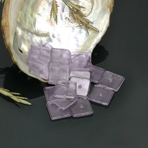 12.82ctw Naturale Viola Iris Chiaro Ametista, Quadrato, Trasparente