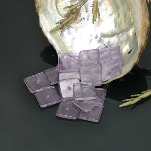 Gemme di Ametista Viola Iris Chiaro naturale da 12.82 ct, Quadrato, Trasparente
