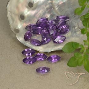 Gemme di Ametista Viola violaceo medio naturale da 3.14 ct, Taglio marquise, VS