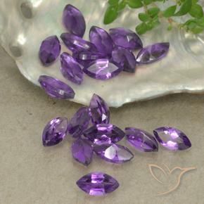 Gemme di Ametista Viola scuro naturale da 3.18 ct, Taglio marquise, VS